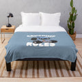 Monster truck themed plush blanket for truck lovers