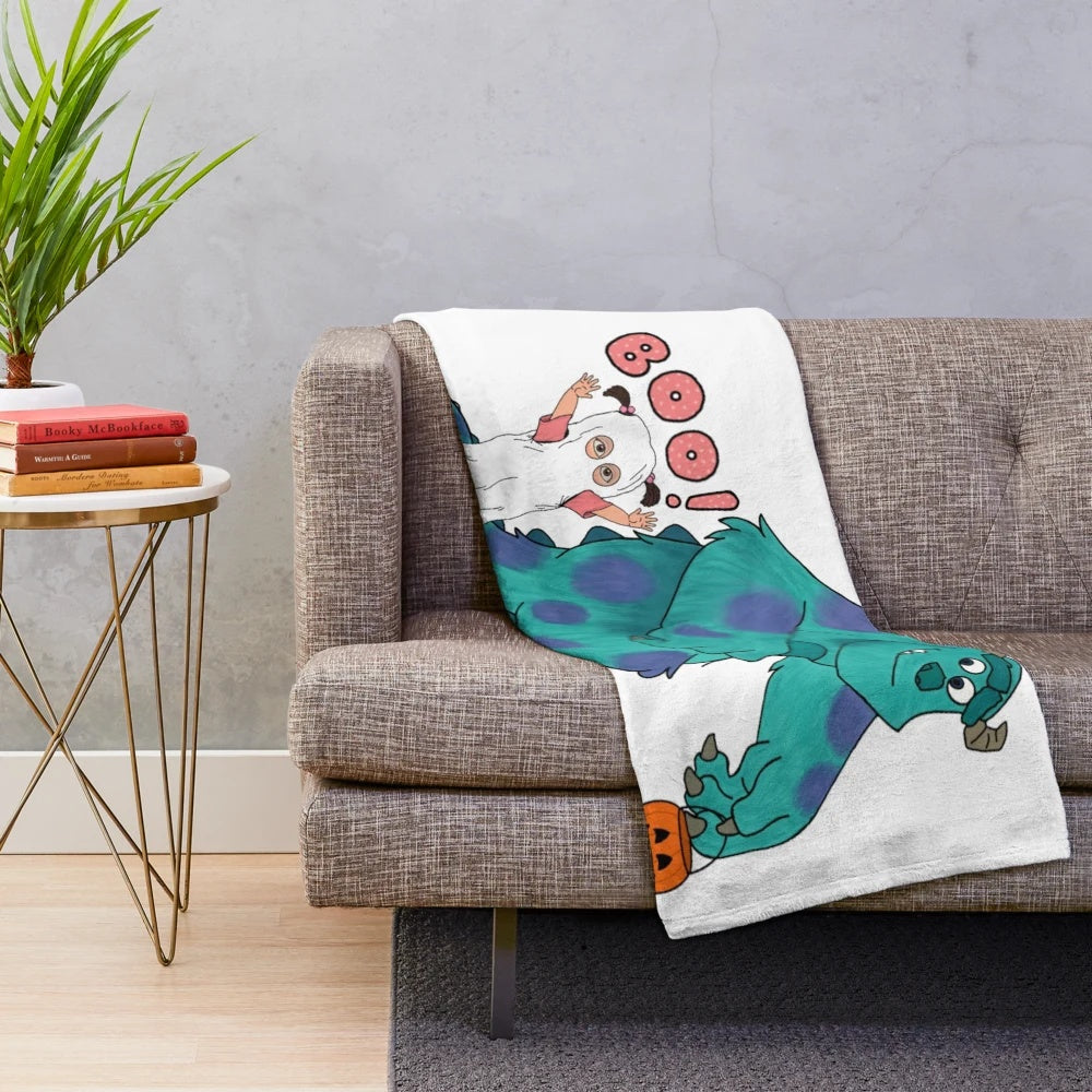 Halloween Boo and Sully Plush Blanket