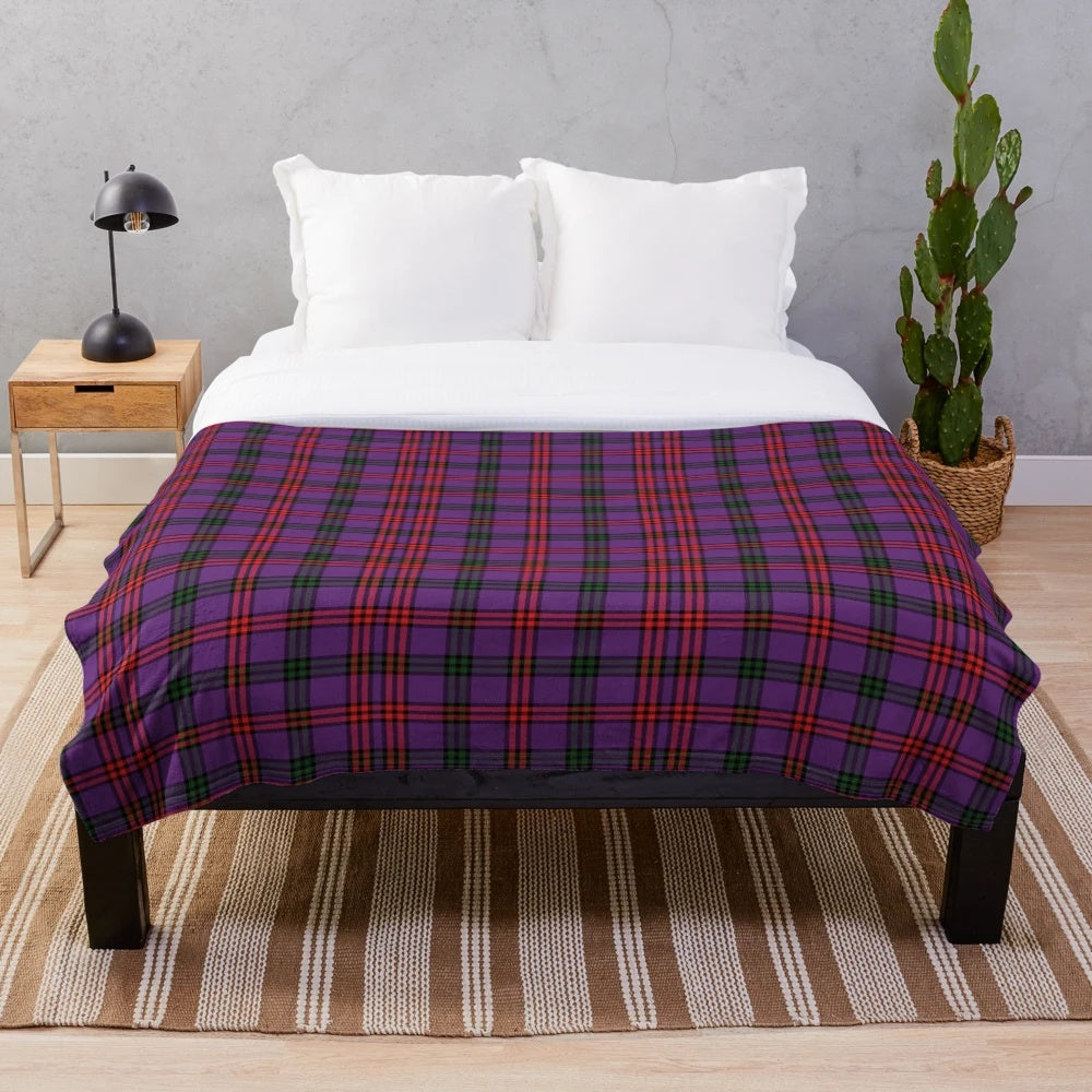 Soft and plush Montgomery clan tartan blanket