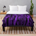 Large plush blanket with abstract smokey design