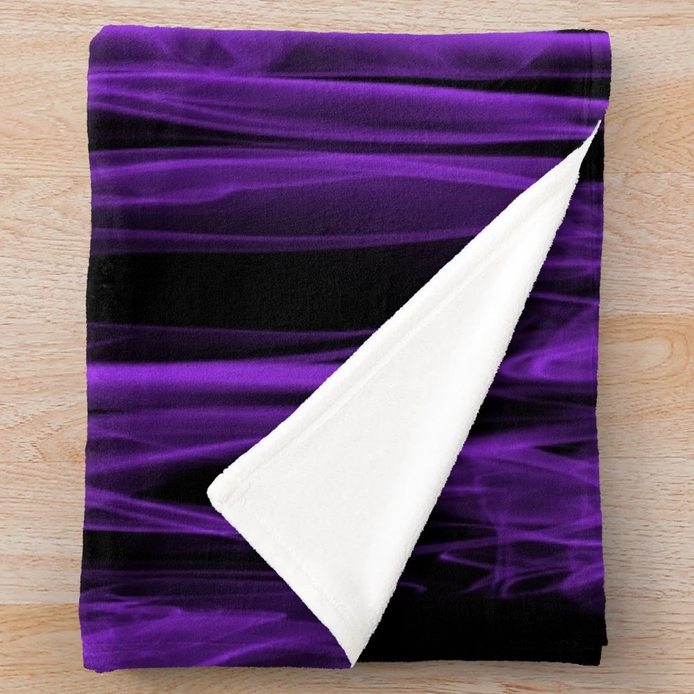 Large plush blanket with abstract smokey design