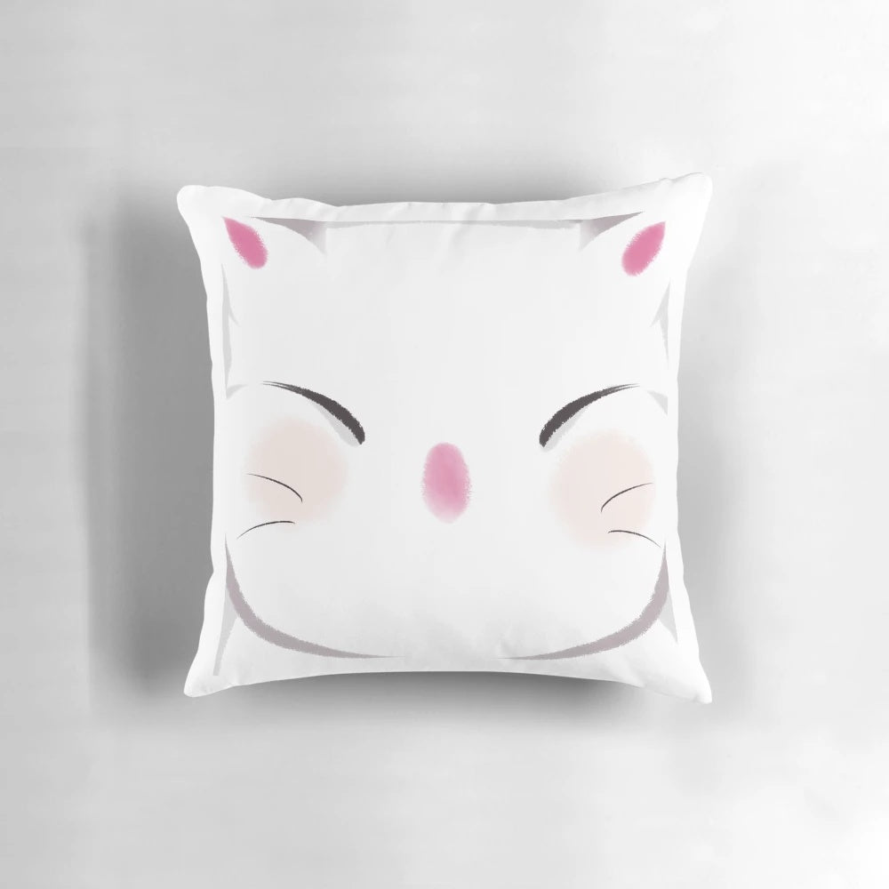 Soft, plush pillow with a cute moogle design, inspired by the Final Fantasy 14 franchise.