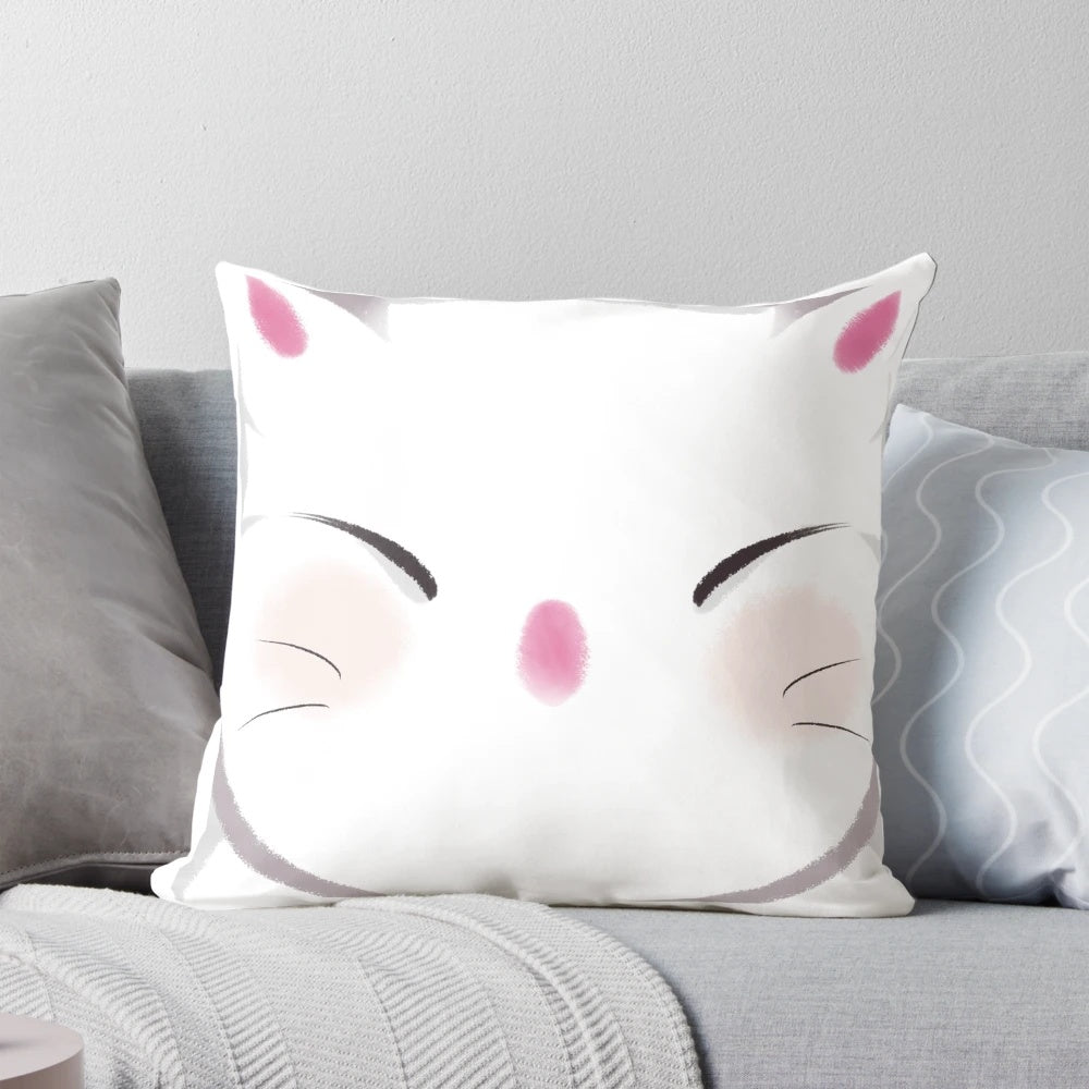 Soft, plush pillow with a cute moogle design, inspired by the Final Fantasy 14 franchise.