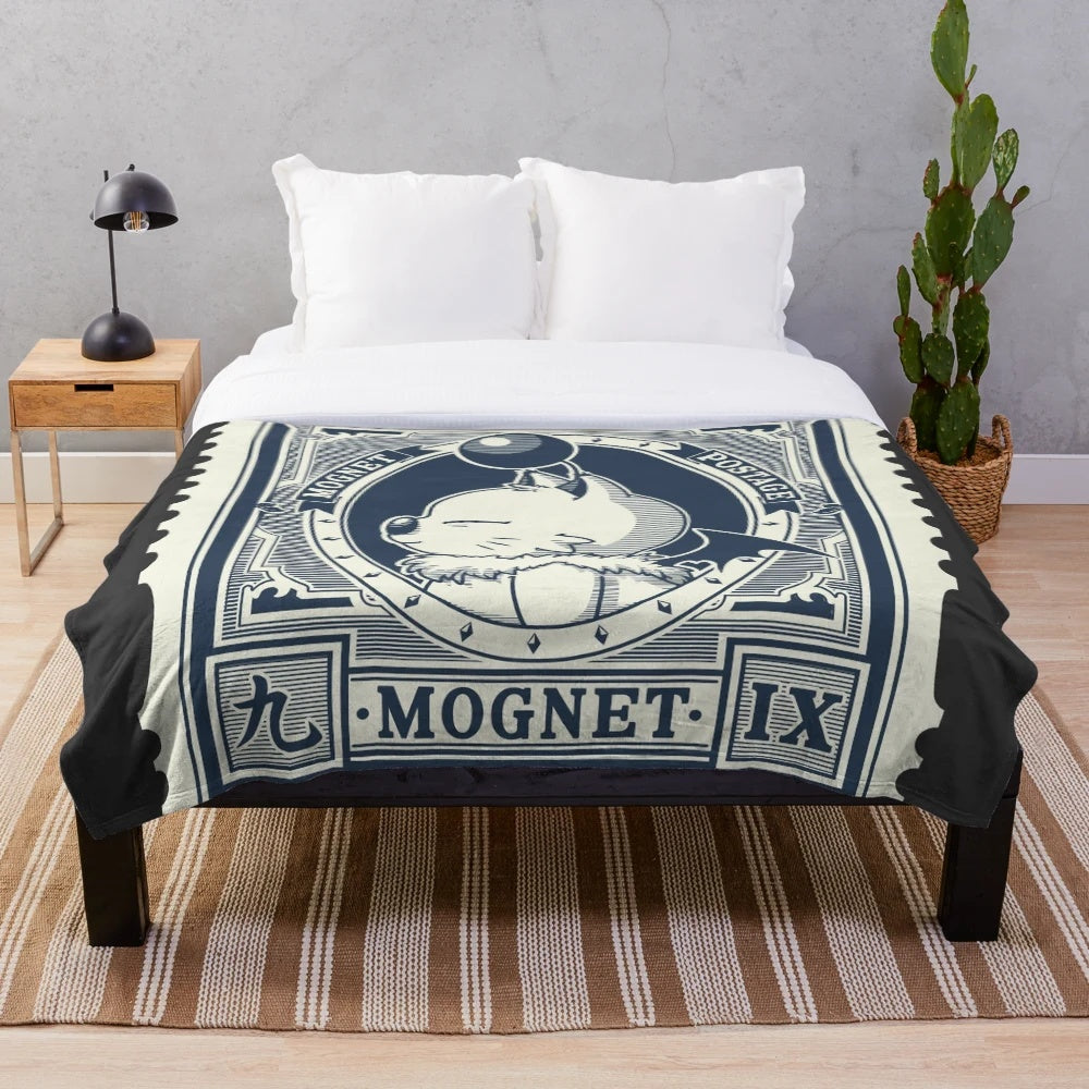 Moogle plush blanket inspired by Final Fantasy IX