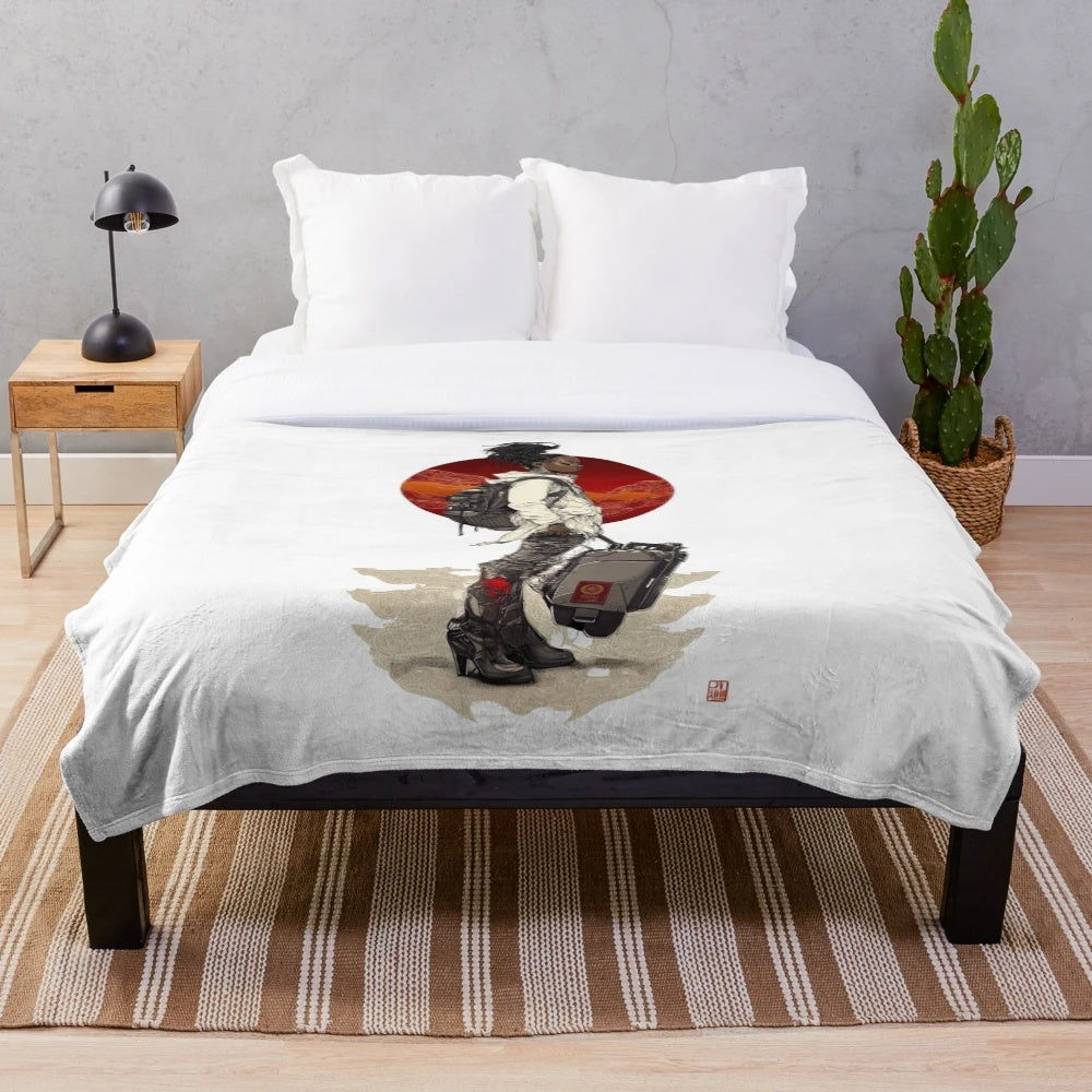 Moor-inspired plush blanket for cozy and stylish travels