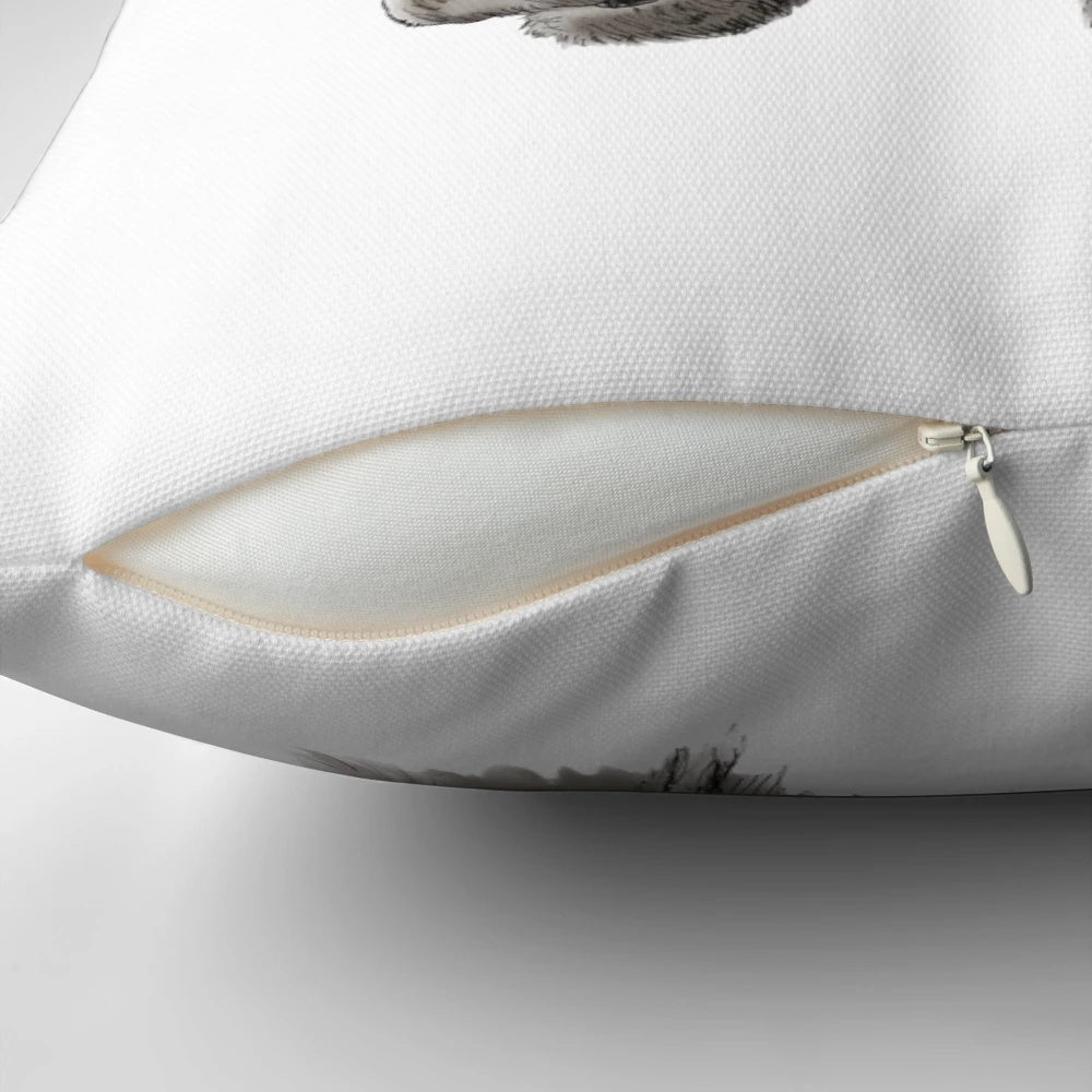 Soft and plush moose-themed holiday pillow