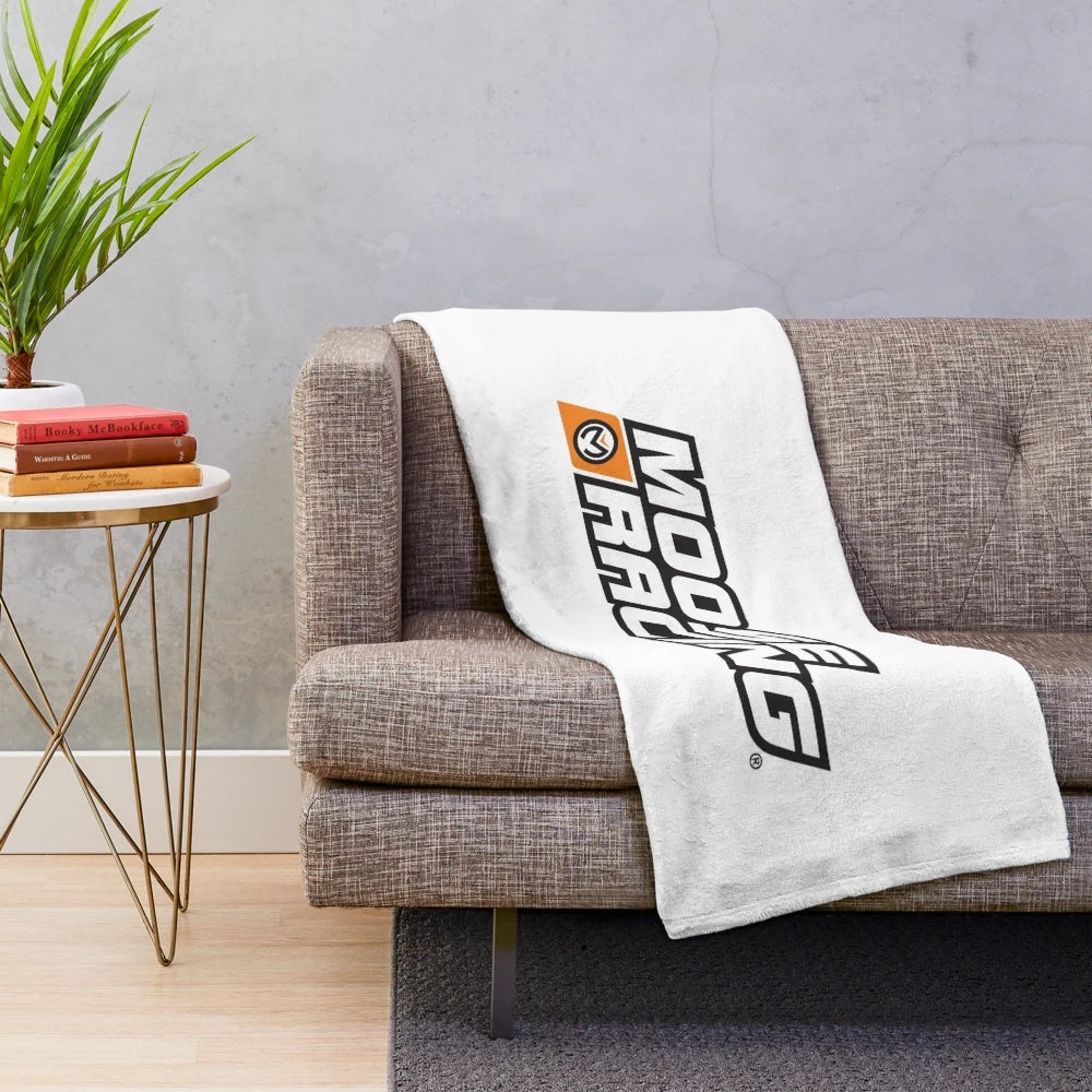 Moose racing inspired plush blanket