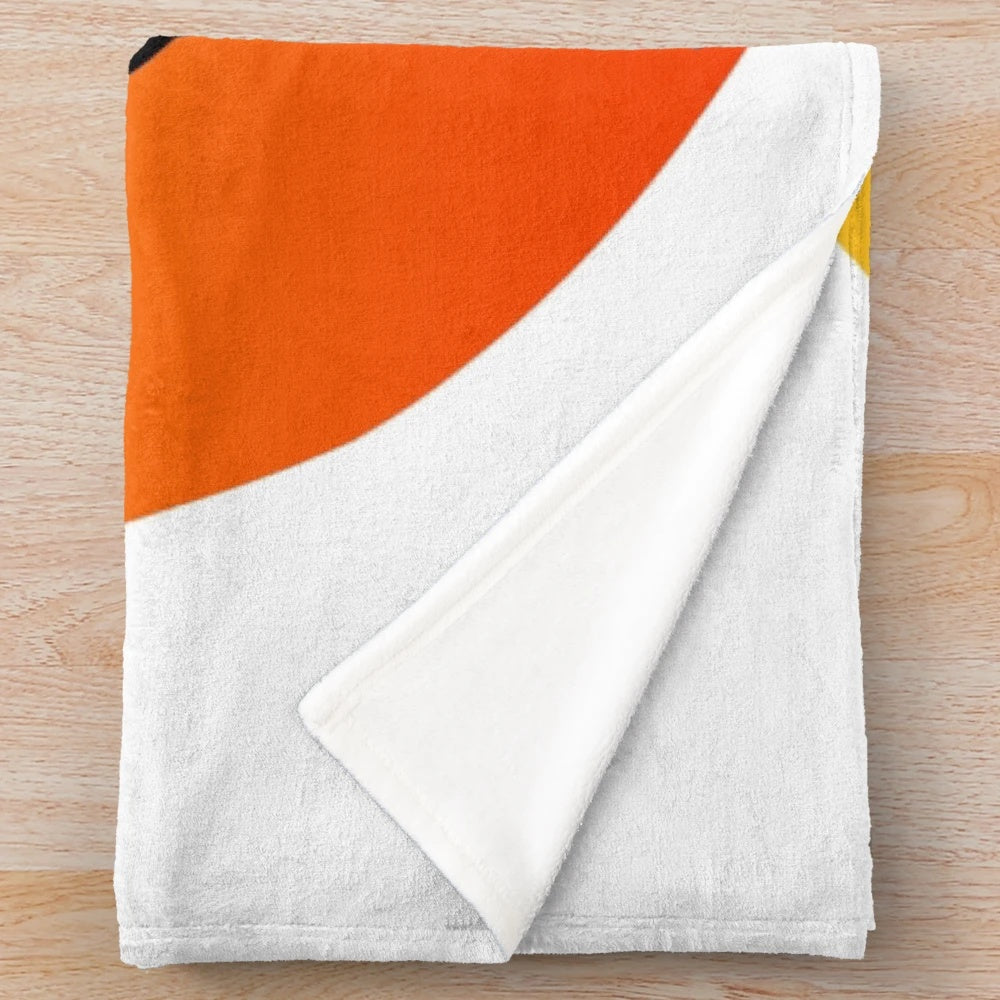 Moose silhouette design on a plush blanket