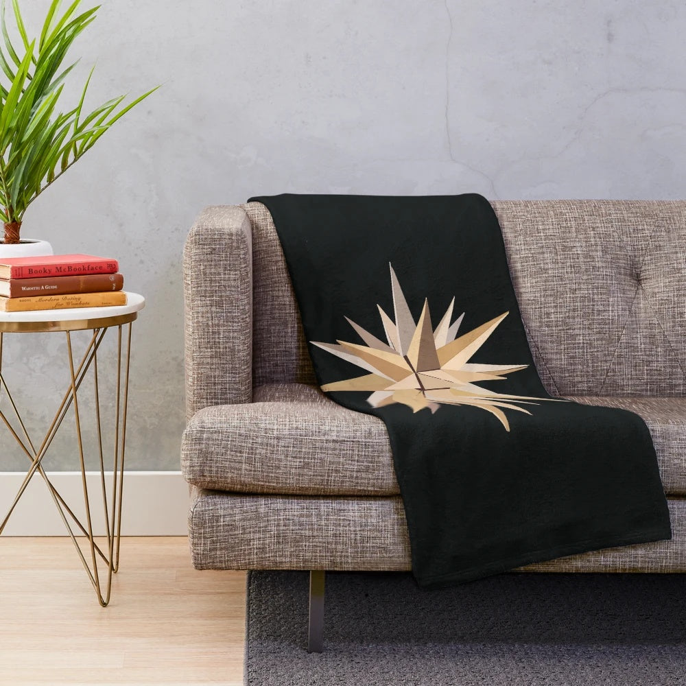 Moravian star plush blanket for holiday decor