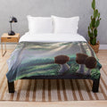 Soft and plush morel mushroom-themed blanket for nature-inspired home decor