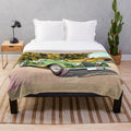 Morgan Roadster plush blanket with car design