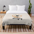 Plush blanket with coffee charging battery design