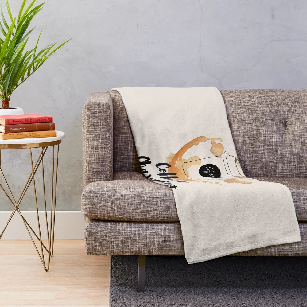 Plush blanket with coffee charging battery design
