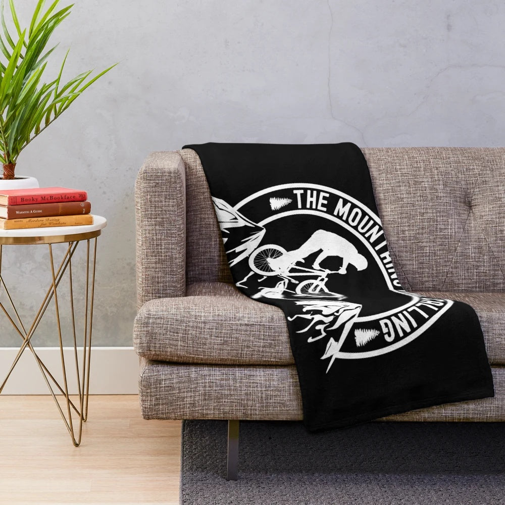 Mountain landscape plush blanket