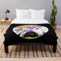 Mountain river plush blanket with bluegrass music inspired design