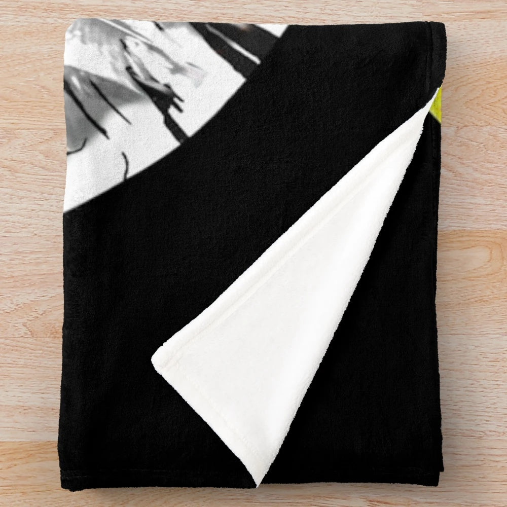 Mountain river plush blanket with bluegrass music inspired design