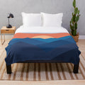 Mountain Sunrise Plush Blanket for Outdoor Adventures