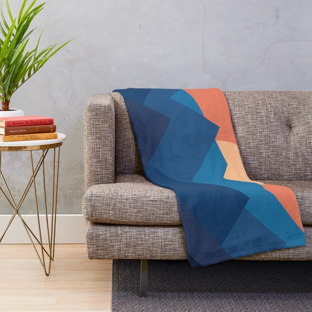Mountain Sunrise Plush Blanket for Outdoor Adventures