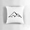 Soft, plush mountains pillow featuring snowy peak design for outdoor enthusiasts