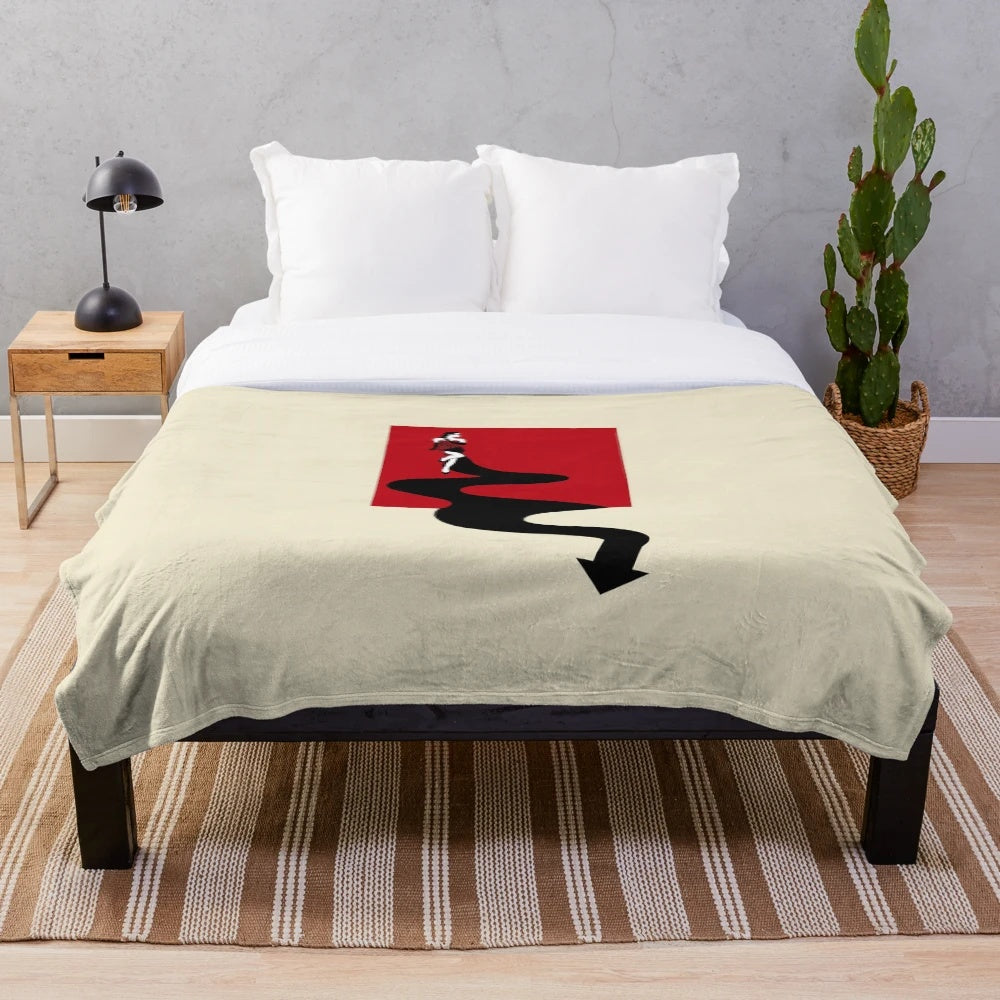 Red carpet-inspired plush blanket for movie lovers