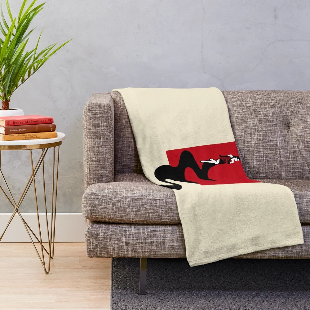 Red carpet-inspired plush blanket for movie lovers
