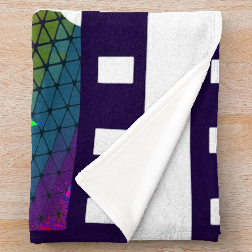 Soft, plush blanket with a romantic movie kiss design