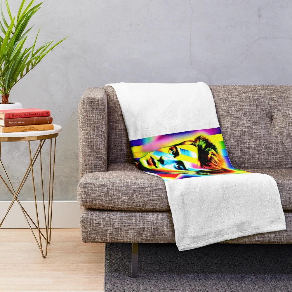 Plush blanket with movie star design, perfect for movie lovers