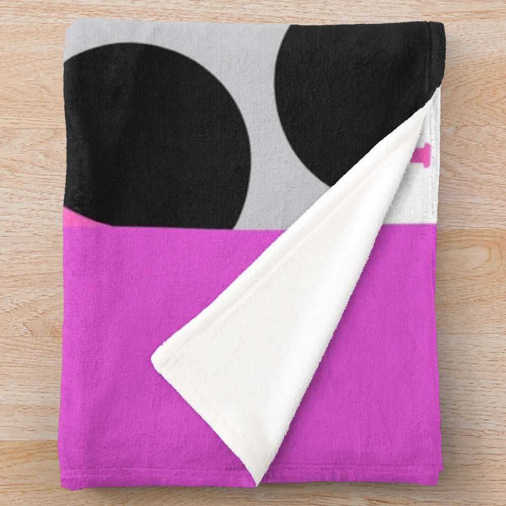 Cozy plush blanket for movie lovers featuring a "I LOVE MOVIES" design