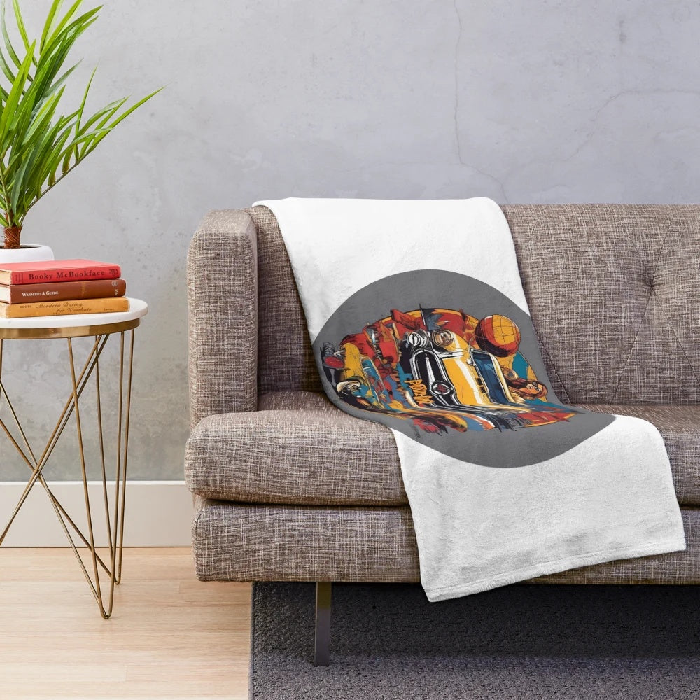 Soft, plush movie-themed blanket for cinema enthusiasts