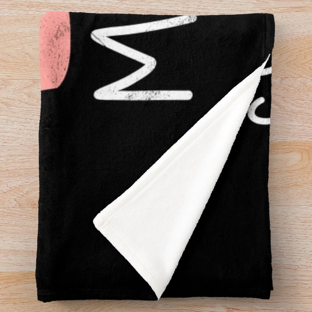 Soft plush movie-themed blanket for cozy movie night