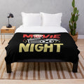 Plush movie night blanket with popcorn design
