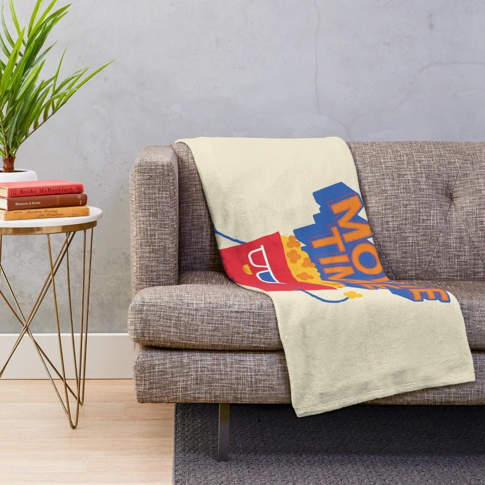 Cozy movie night plush blanket for movie enthusiasts