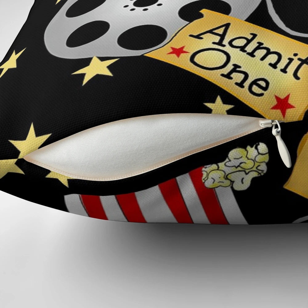 Realistic-looking popcorn pillow for movie night and home cinema experiences