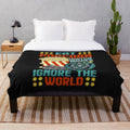 Soft and warm plush blanket with movie theater and popcorn design