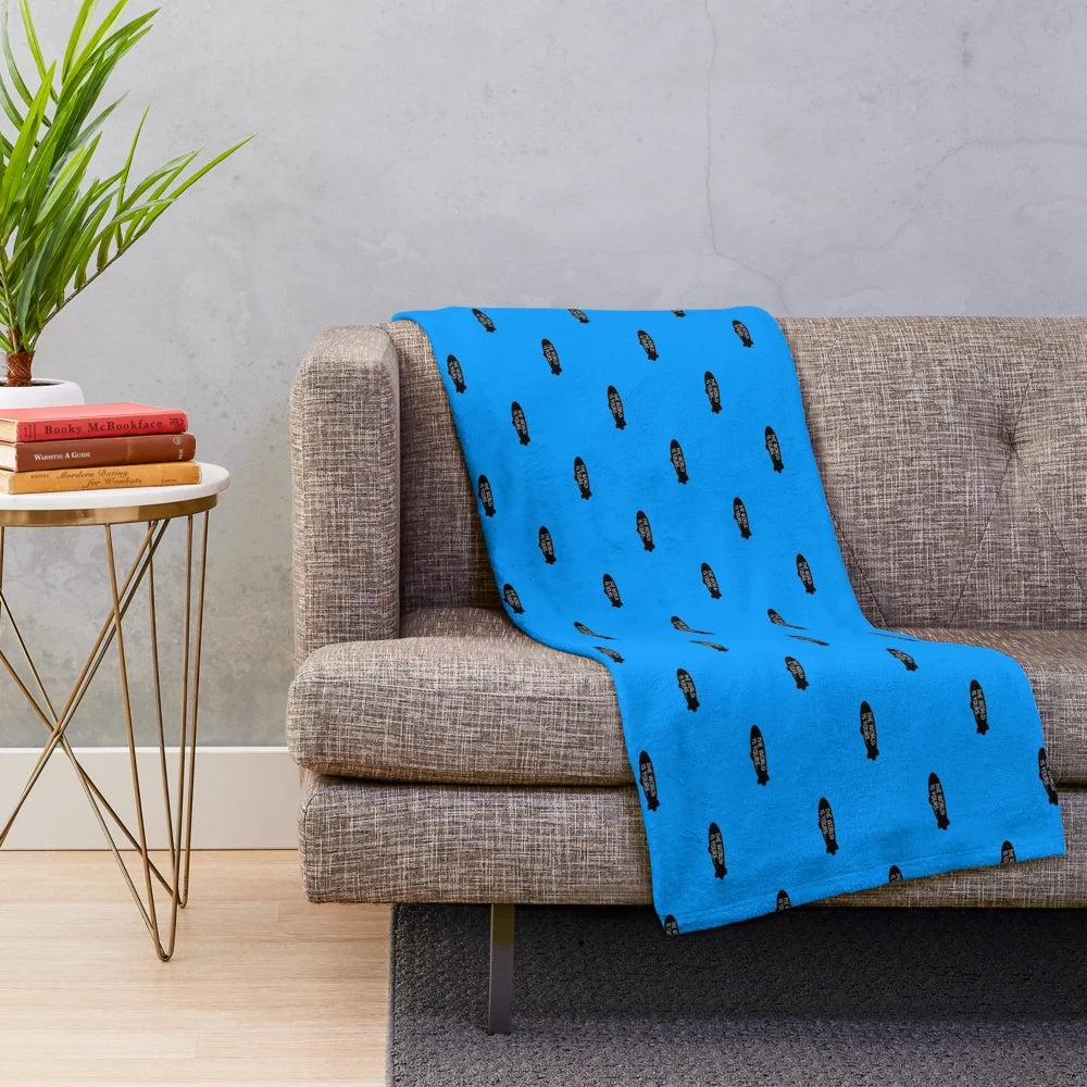 Cozy movie-themed plush blanket with vector art design