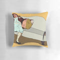 Plush Pride and Prejudice-inspired pillow featuring the character Mr. Hurst