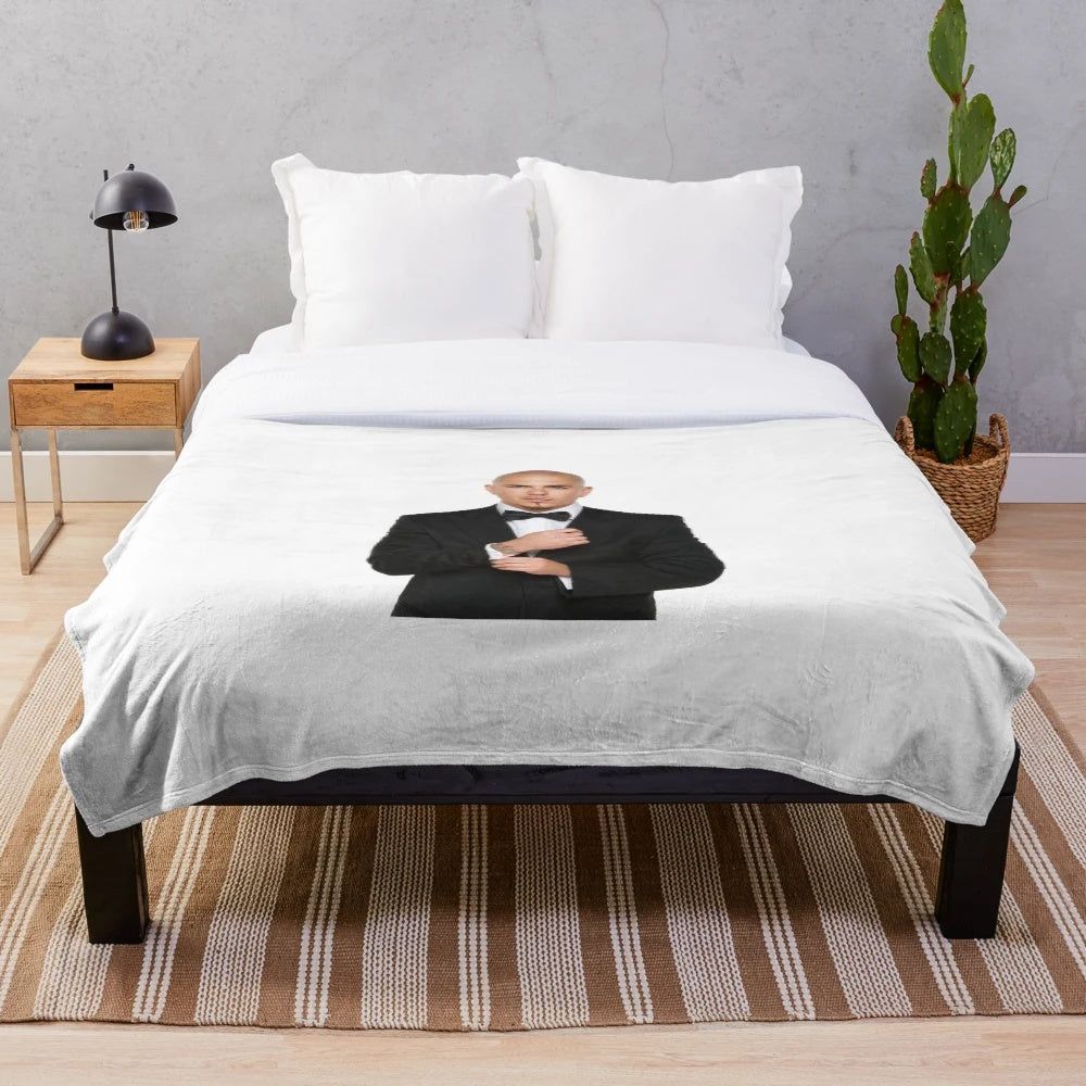 Mr Worldwide Inspired Plush Blanket