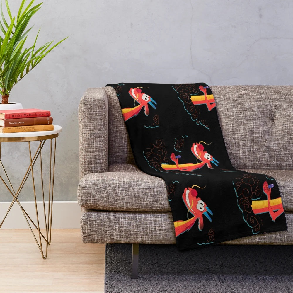 Mushu the Dragon Plush Blanket for Disney Fans