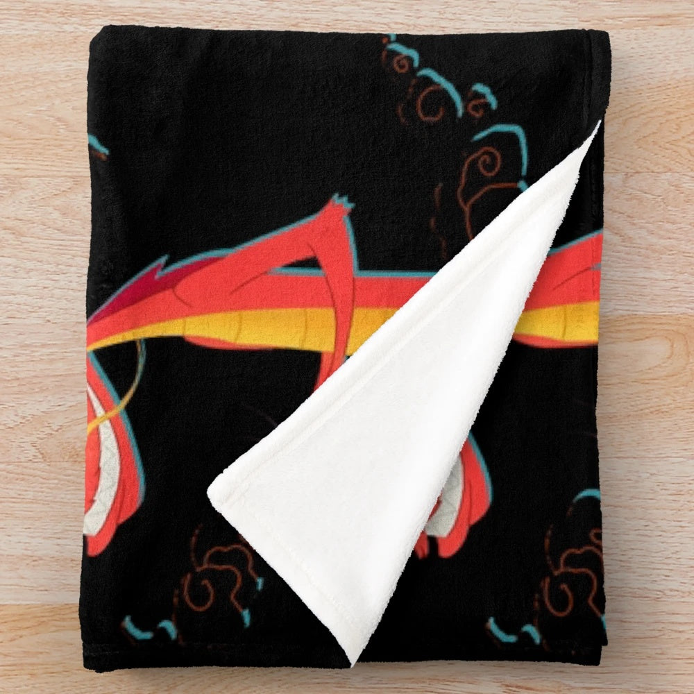 Mushu the Dragon Plush Blanket for Disney Fans