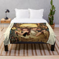 Mummy Plush Blanket with Egyptian Themed Design