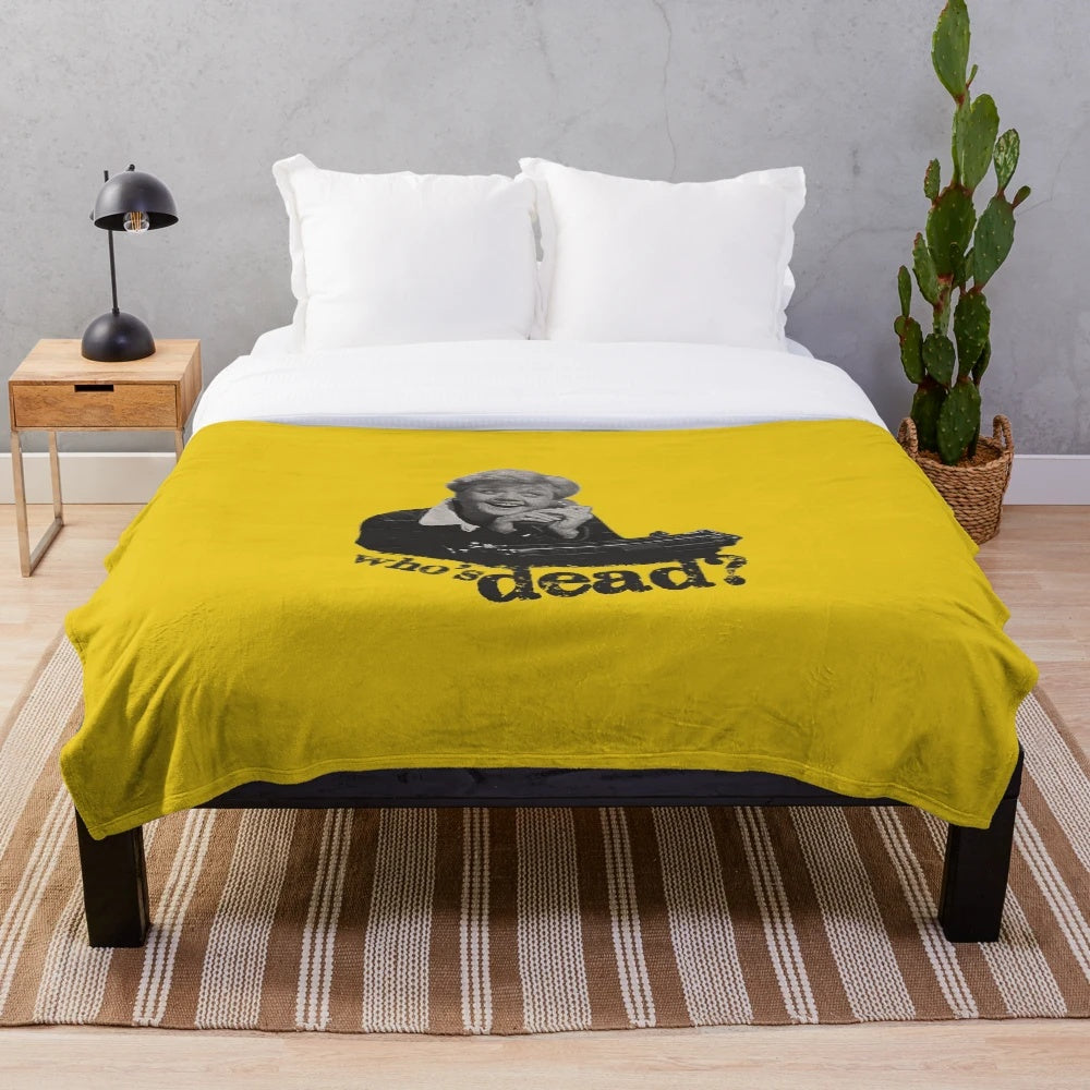 Murder Mystery Themed Plush Blanket Inspired by the TV Series "Murder, She Wrote