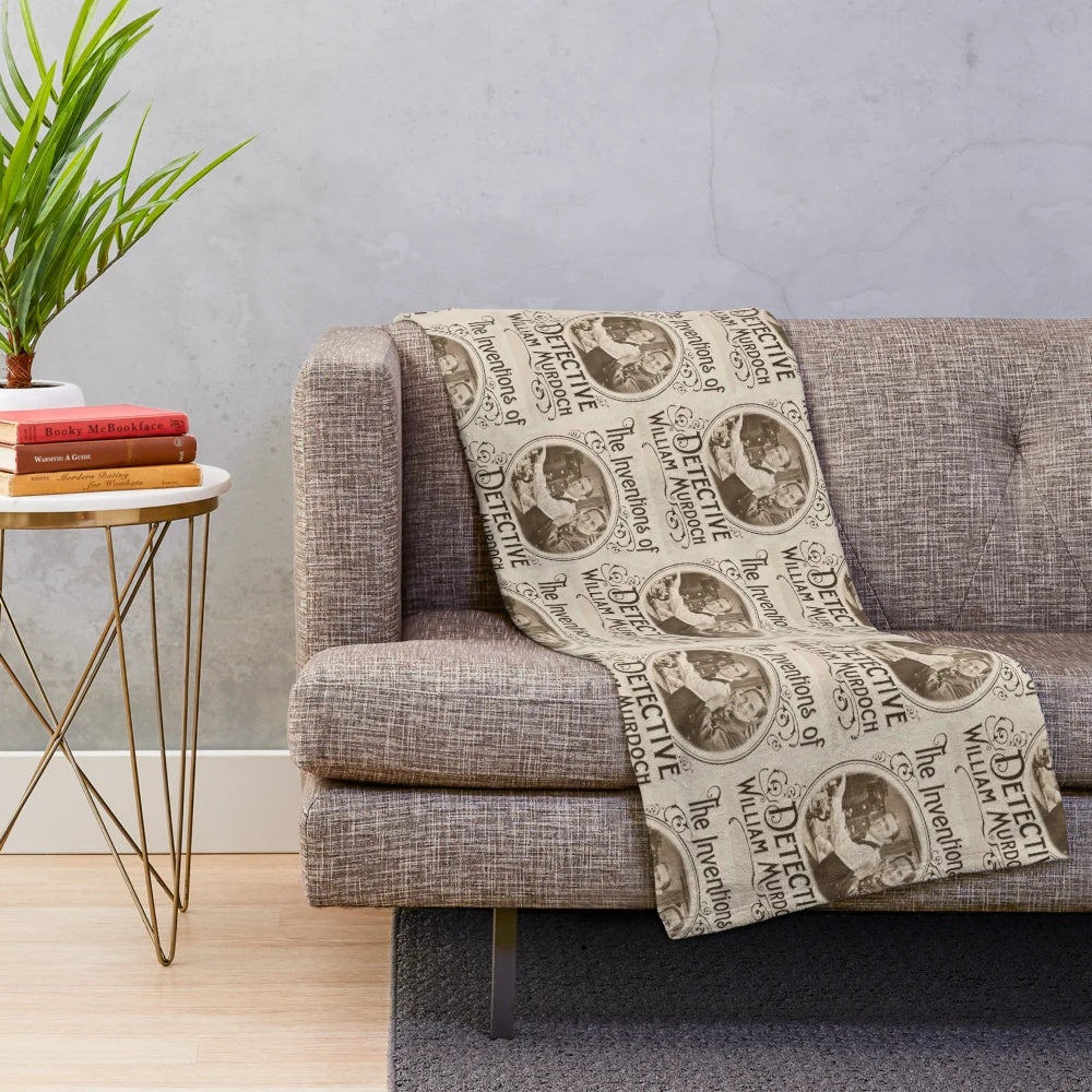 Murdoch Mysteries Inspired Plush Blanket with Detective William and Julia Ogden