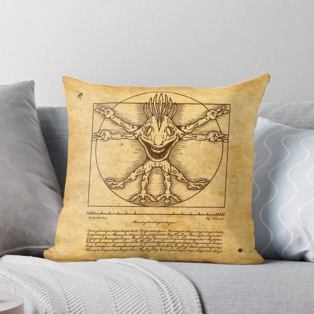 Murloc-themed decorative pillow featuring the iconic Warcraft creature