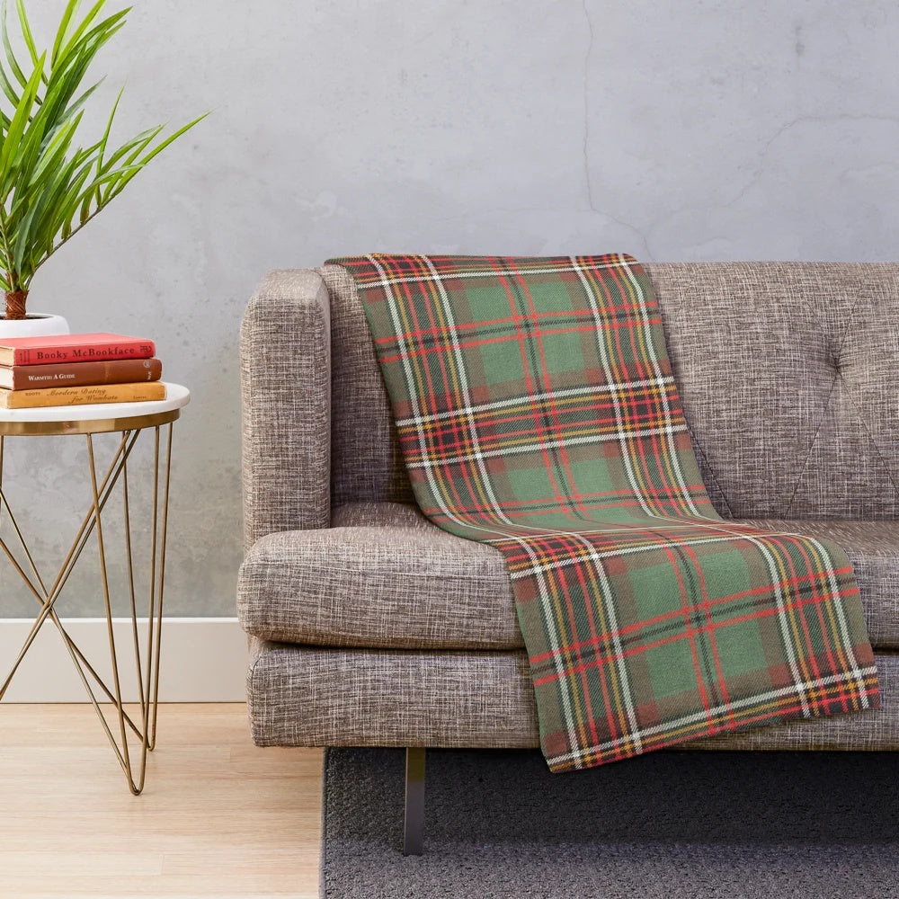 Murphy Tartan Plush Blanket with Scottish and Irish Clan Tartan Pattern
