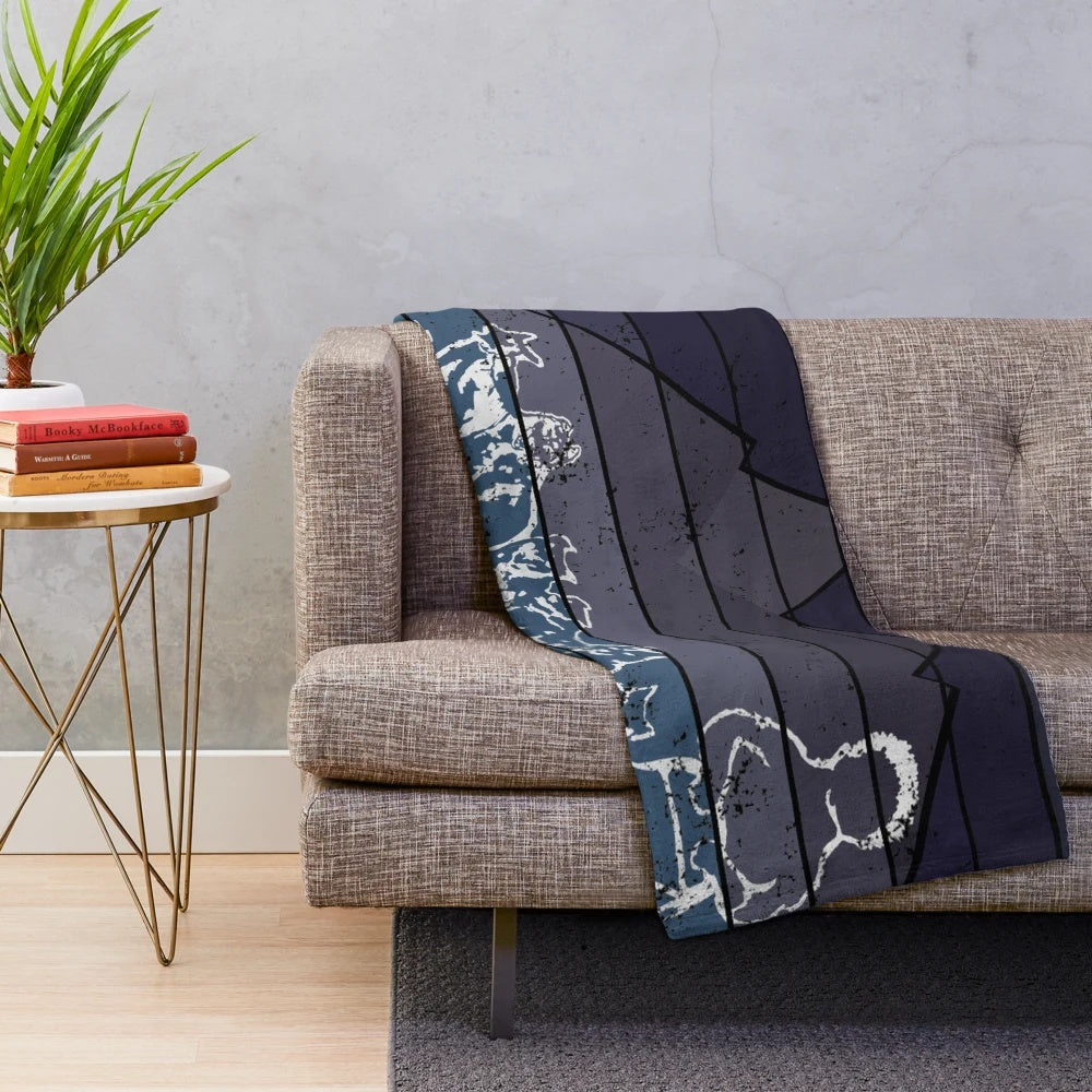 Musher sled dogs plush blanket