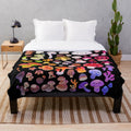Soft and plush mushroom-themed blanket