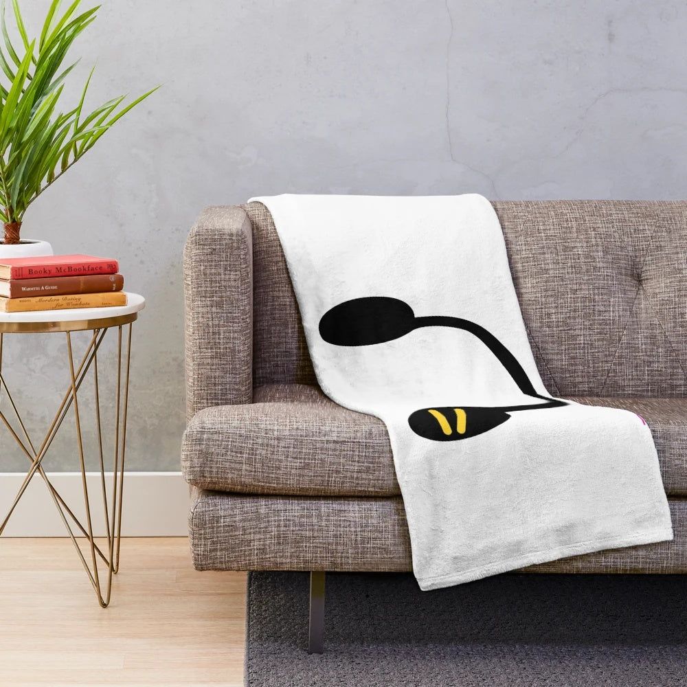 Soft and snuggly plush blanket featuring music beats design