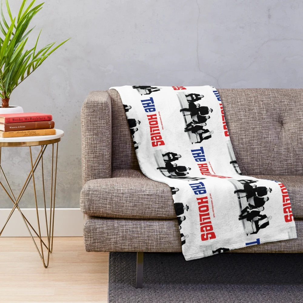 Plush blanket featuring the music genres of The Hollies band