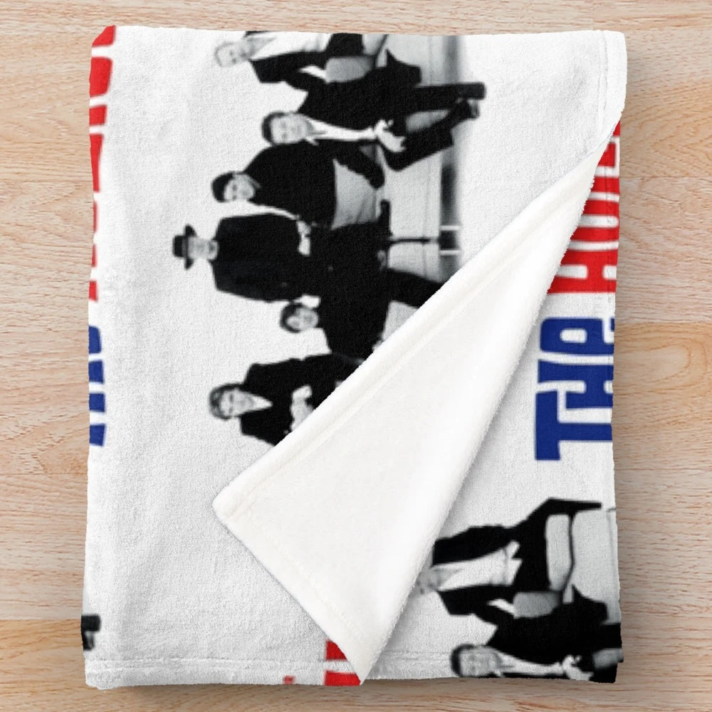 Plush blanket featuring the music genres of The Hollies band