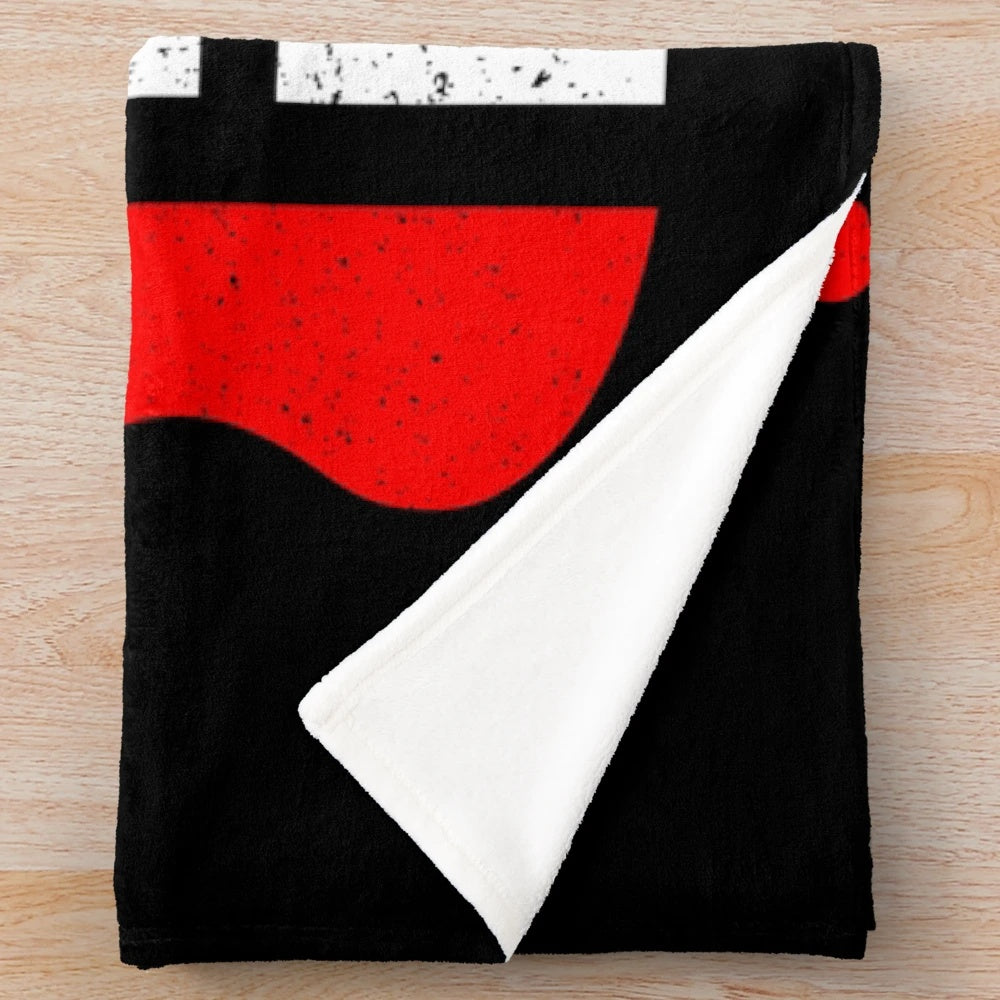 Soft plush blanket featuring a bass player design for music enthusiasts